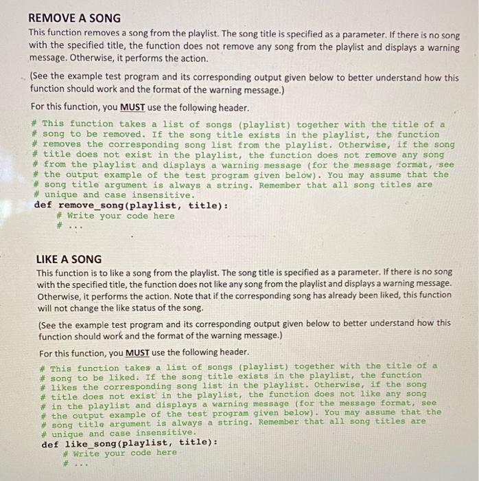 store a record, in which you keep 1. The song title (string),