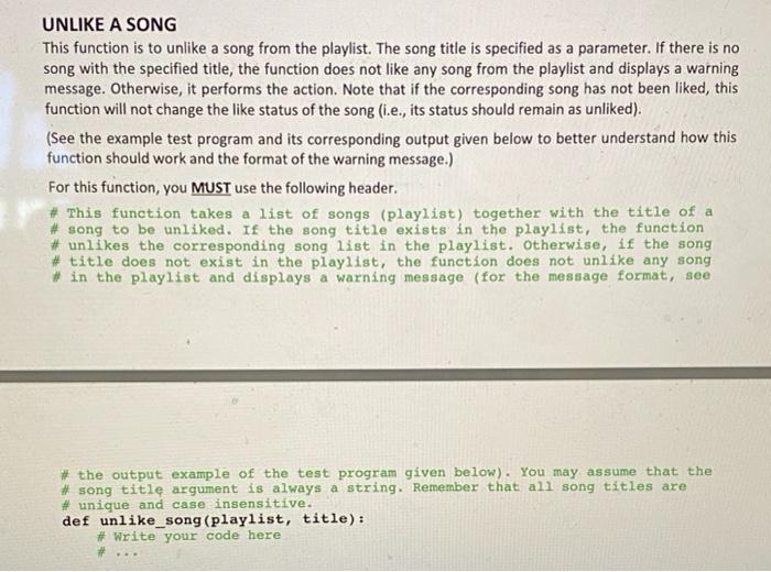 2. The year that the song is/was released (integer), 3. The name