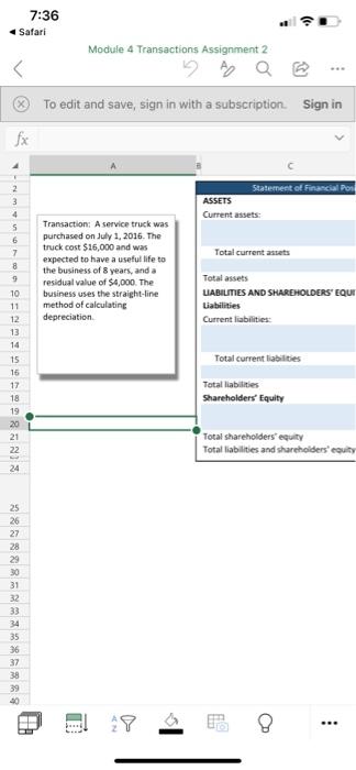 Maintenance. Because there are no sales of inventory, the income statement does