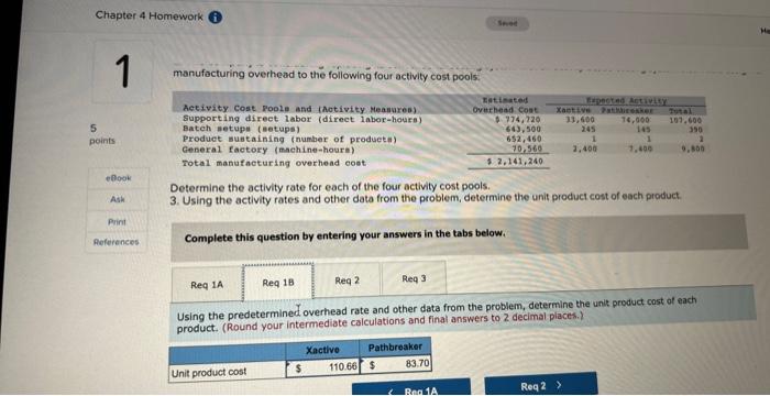 1-a. Compute the predetermined ovethead rate based en drect isbor hours. th.