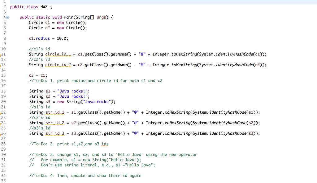  2 public class HW2 { public static void main(String[] args) {