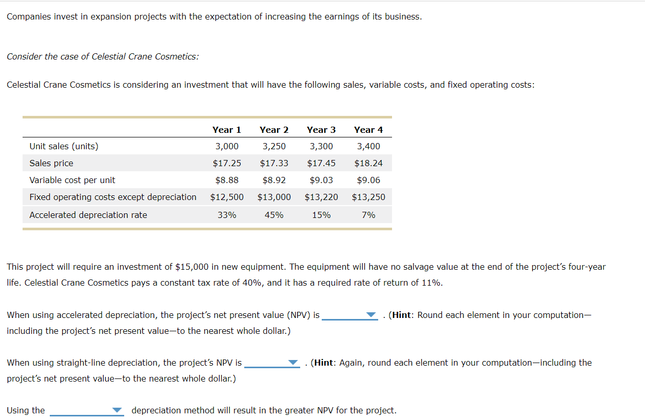 drop down option 1: $13,756, $15,476, $17,195, $19,774 drop down option 2:
