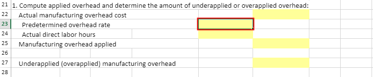The Controller has asked you to compute the predetermined overhead rate, the