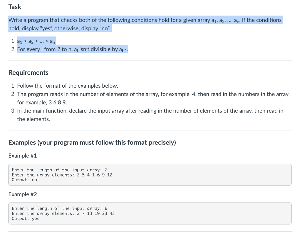  # Programming # Please do it in C Write a program