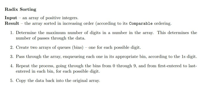  Java programming language. Create a class for this algorithm, using the