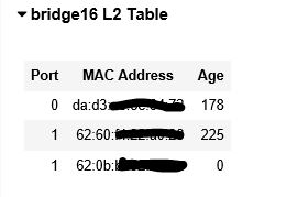 MAC Address Age 0 62:0b:25 1 62:60253 : 23 1 da d3