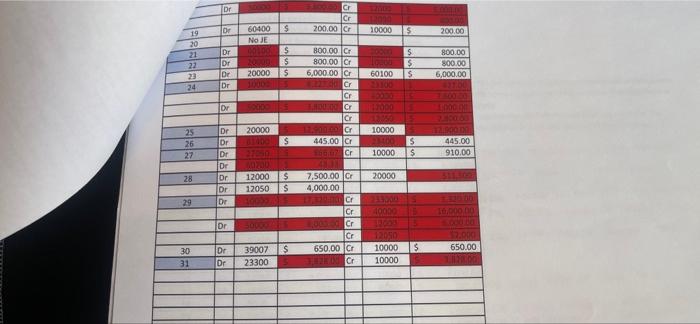 previous part. Thank you! ( Please do A-H) ecord Adjusting Entries: Record