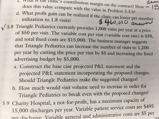  Problem 5.8 llllll does contribution margin on the contract? How Ib