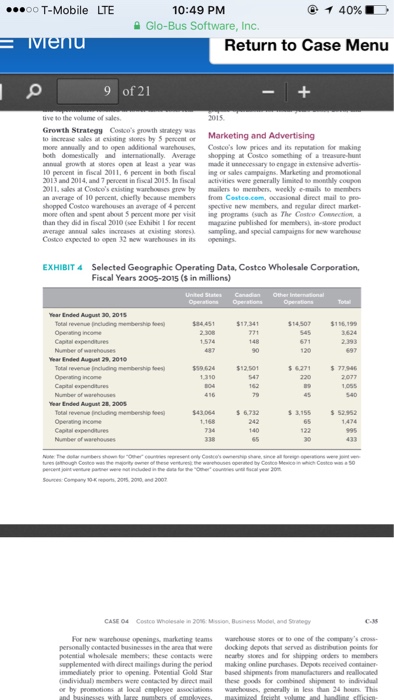 in exhibits 1 & 4, is Costco's financial performance superior to BJ's