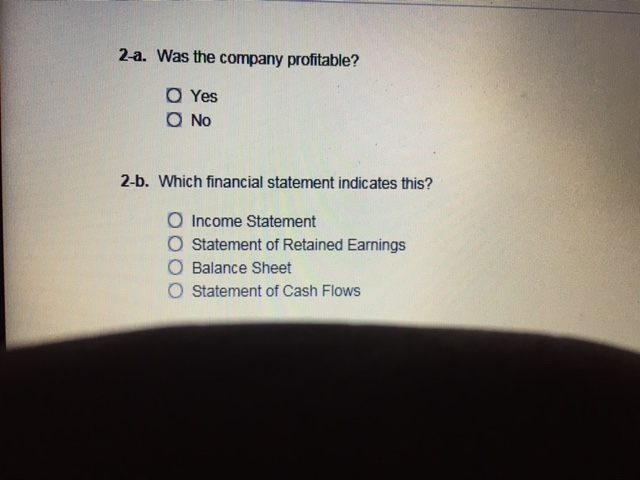 data for the company are available: 1a. Is the company financed mainly