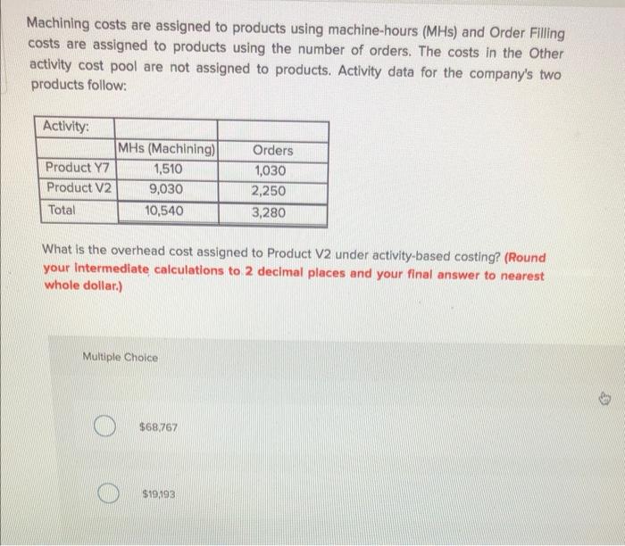 pools- Machining, Order Filling, and Other. In the first stage allocations, costs