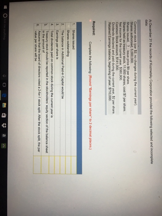  I need help with this problem, please. Thanks At December 31