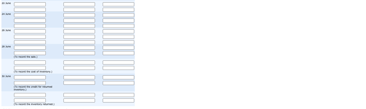 n/30 to all of its customers. During the month of June the