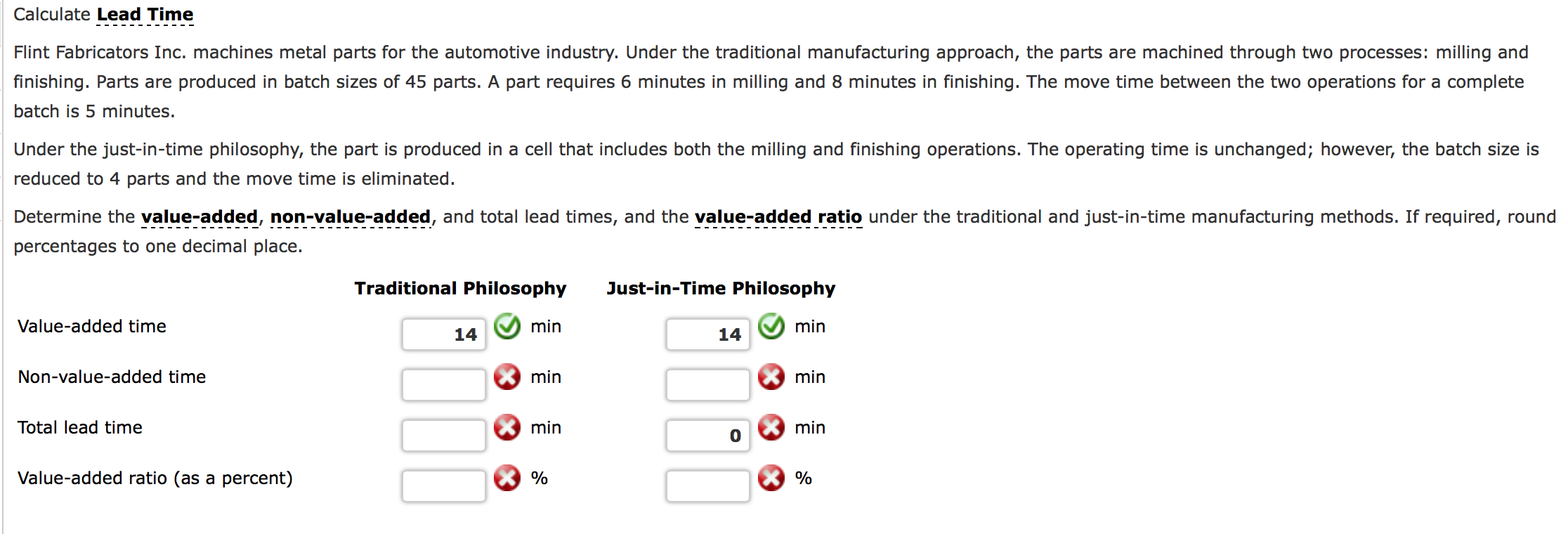 Chapter 27 Problem Set #4 Calculate Lead Time Flint Fabricators Inc. machines