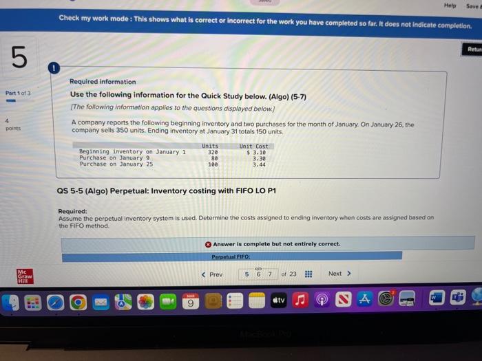 of January. On January 26, the company selis 350 units. Ending inventory