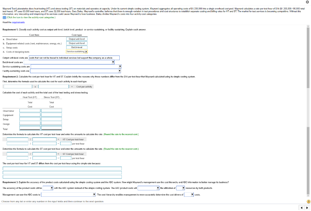 Maynard Test Laboratorics does heat testing (HT) and stress tecting (ST)
