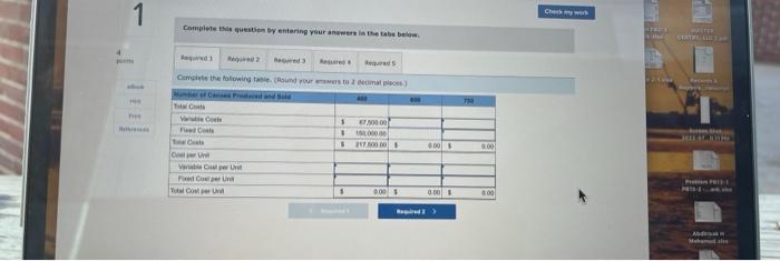 Polnt. Target Profit \{LO 6-1, 6-2] Reaulred: 1. Congieke tho distcente ulie