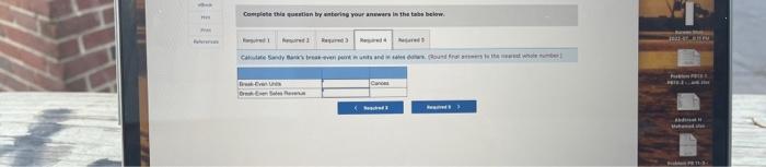 Suppose 5 andy Banf wants to earn $75.000 profit this yea. Casculate