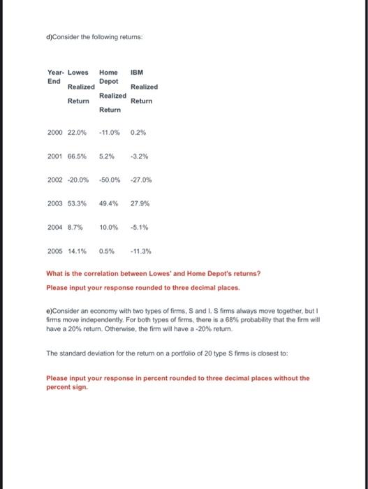 sub Q as well) Thanks a lot Question 1 a)Suppose you invest