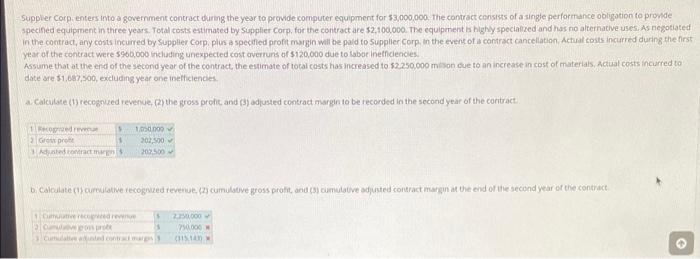  please help on part b) heres my work Suppler Corp. enters
