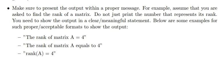 valid code for matlab in (generic form) the code should be valid