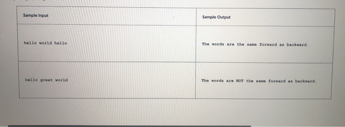 represents the number of words to follow. You are to check if