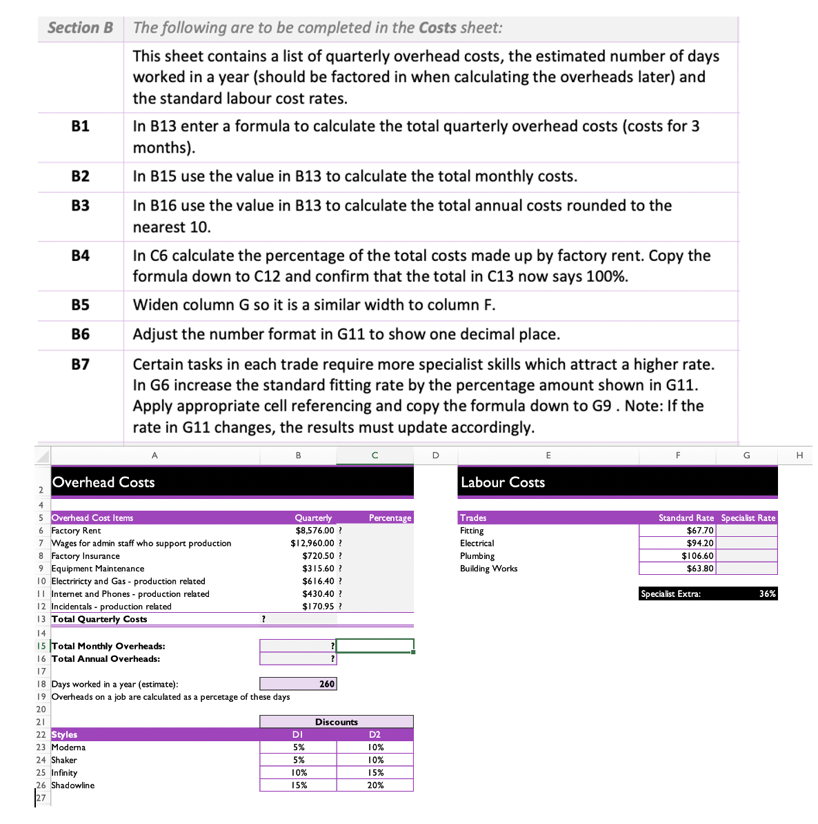 please write down exact formula in each question 