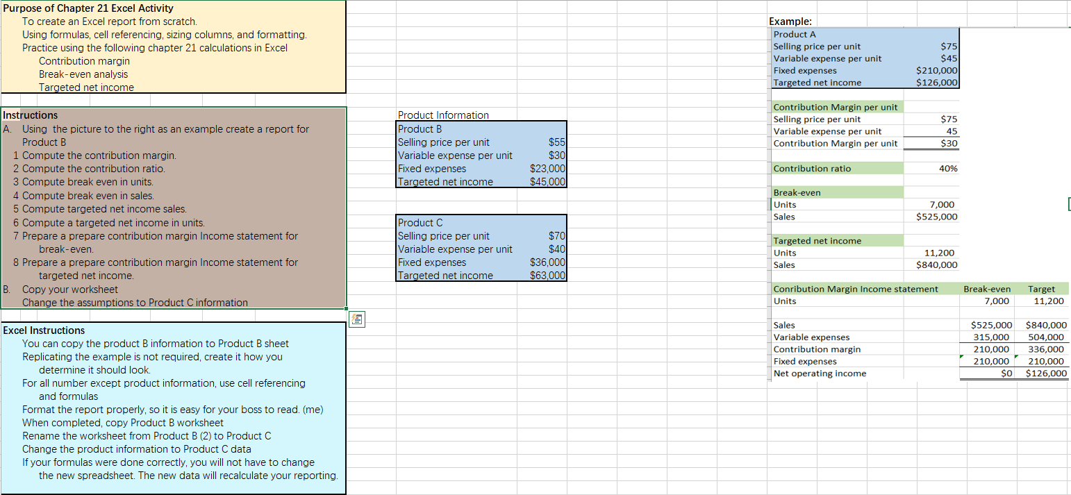  Purpose of Chapter 21 Excel Activity To create an Excel report