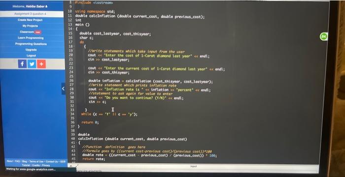 i solved this way. 4. Write a program to gauge the rate