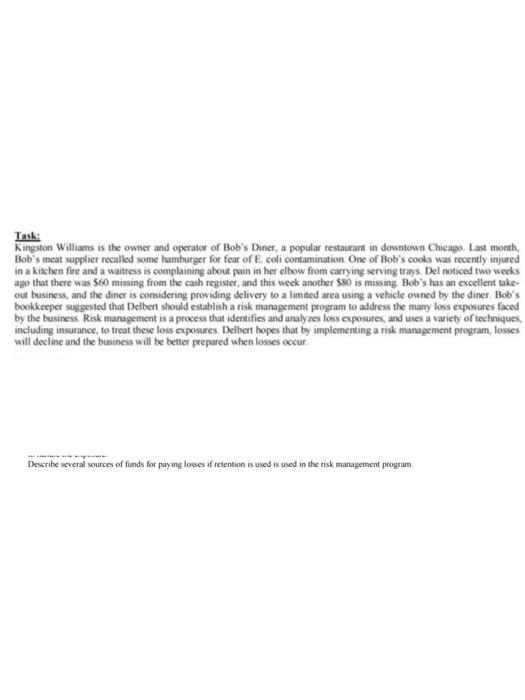 Please answer in about 800 words Iask: Kingston Williams is the owner