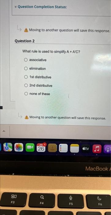 answer as soon as possible please Question Completion Status: Moving to another