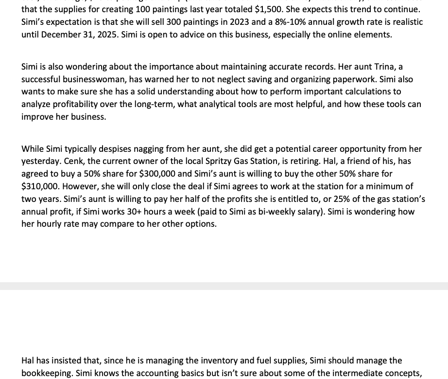 solve Simi has just completed her first year of university (most of