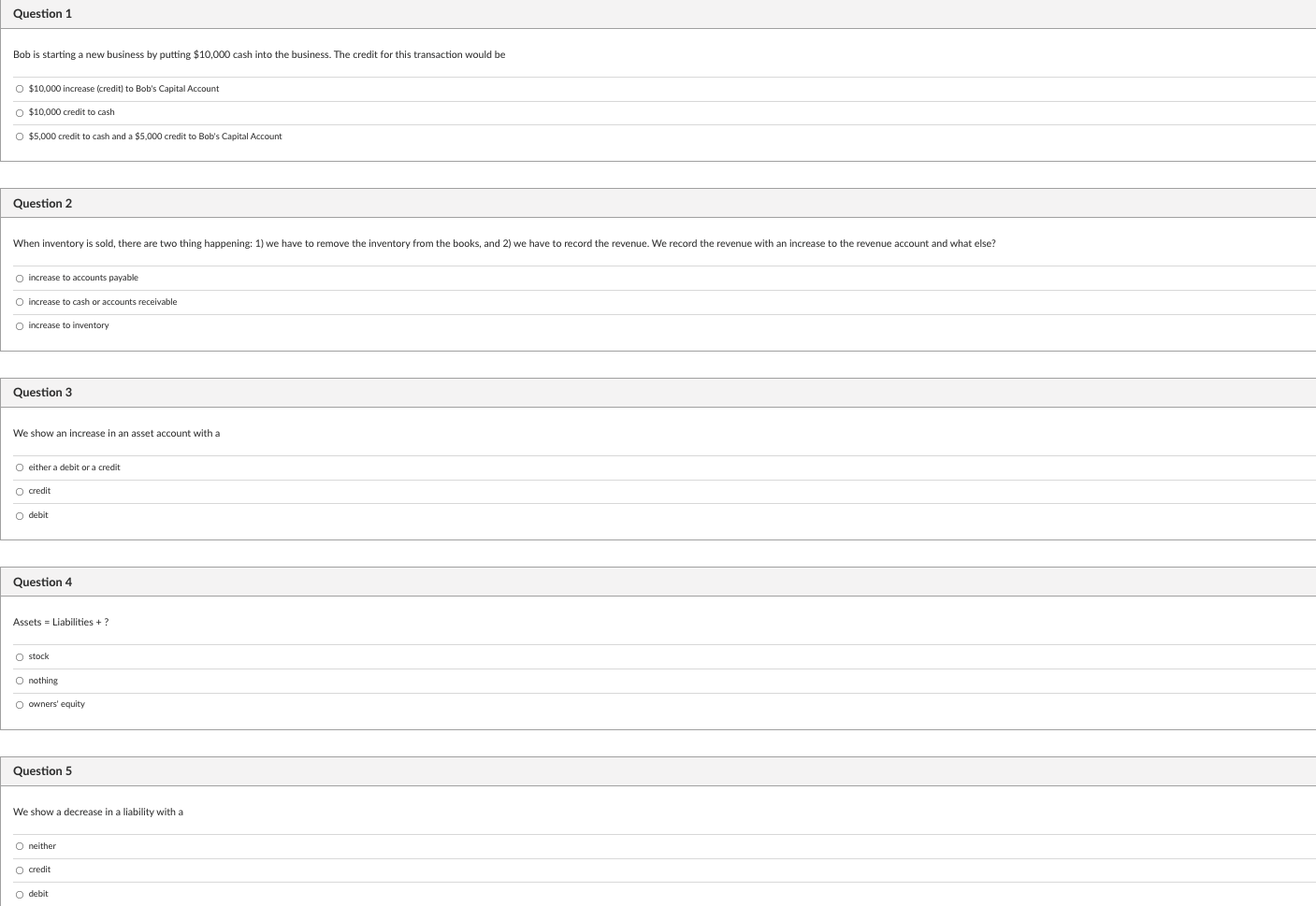  Please answer questions 1-5. If they are correct I will upvote!