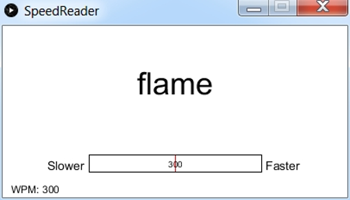 Processing program Implement a Processing program to present text at rates of