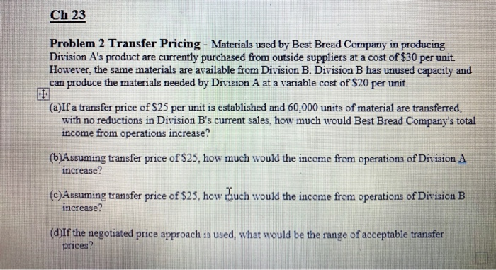 I need help with these problems please. Ch 23 Problem 2 Transfer