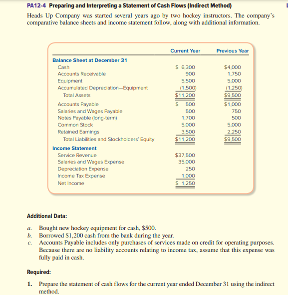 Hockey Equipment Net cash used in investing activities Cash Flows from Financing