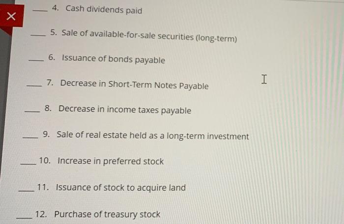 the appropriate category which describes the effect of the event on a