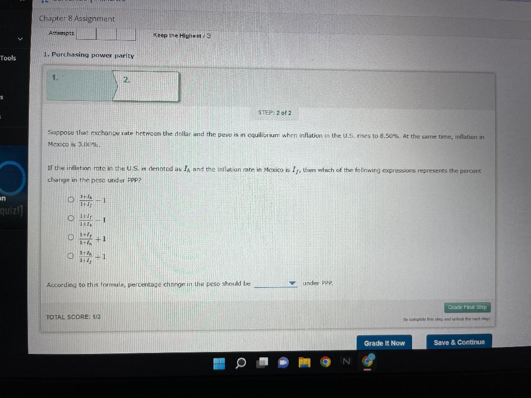  Tools S on quiz!] Chapter 8 Assignment Attempts Keep the Highest