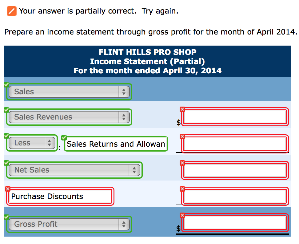 of $840. 12 Purchased golf shoes, sweaters, and other accessories on account