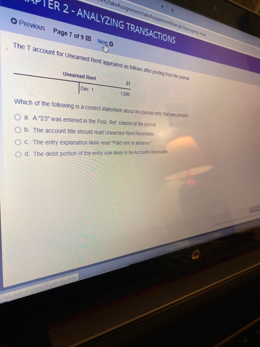  ER 2 - ANALYZING TRANSACTIONS take Assignment take pasigendan diprogest Previous