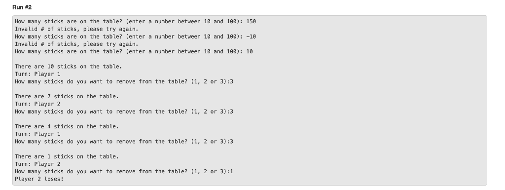 of your output, source code, and trials. Also include the spaces, indents,