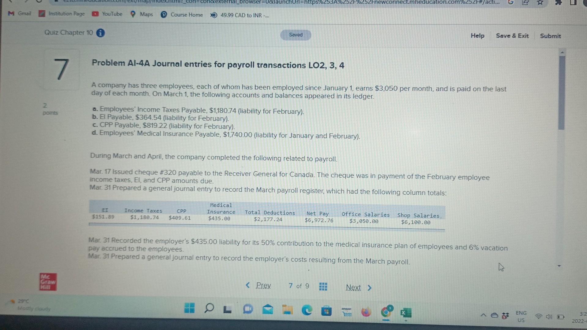 I need this question urgently by 6 pm today. Problem Al-4A