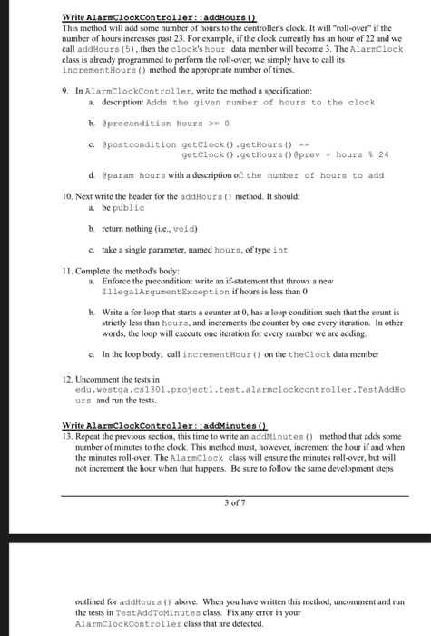  i need help with how the code should look Write AlarmclockController::add