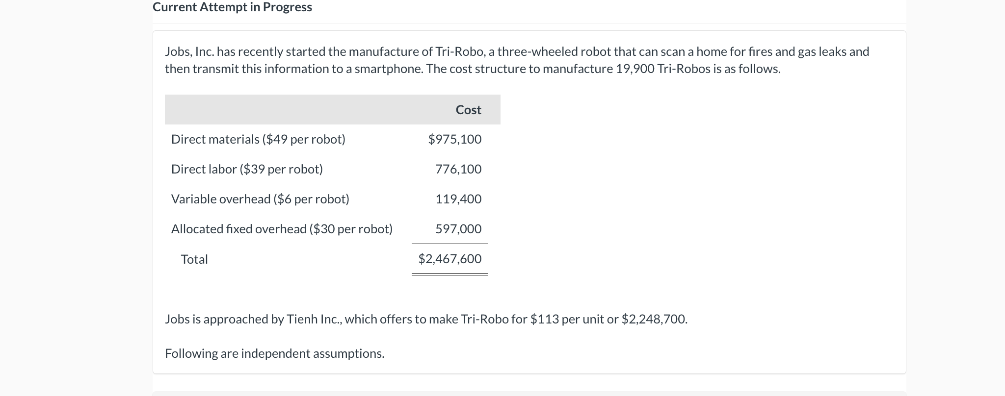 PLEASE HELP WITH (A2) Current Attempt in Progress Jobs, Inc. has recently