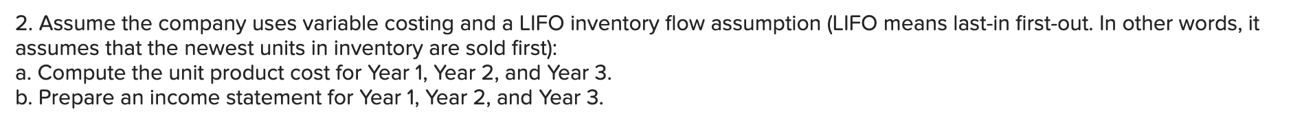 the questions displayed below.] O'Brien Company manufactures and sells one product. The