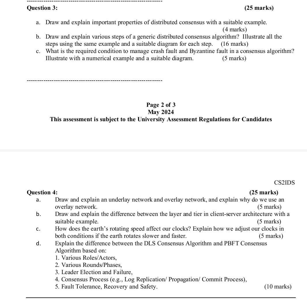  Question 3: (25 marks) a. Draw and explain important properties of