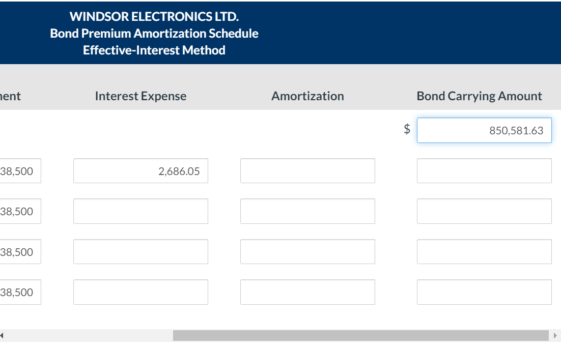 Please help to solve it. It's urgent. WINDSOR ELECTRONICS LTD. Bond Premium