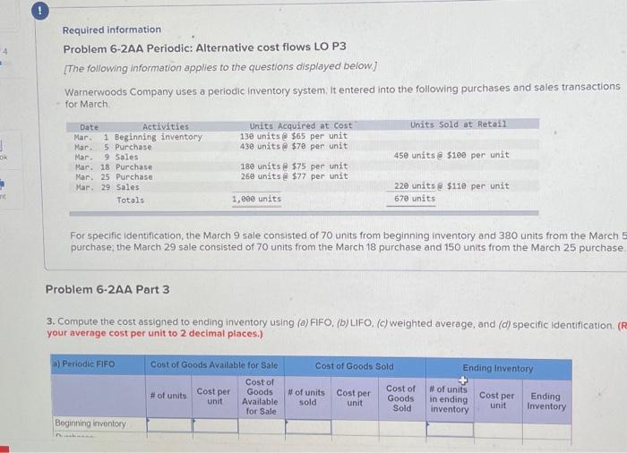 periodic inventory system. It entered into the following purchases and sales transactions