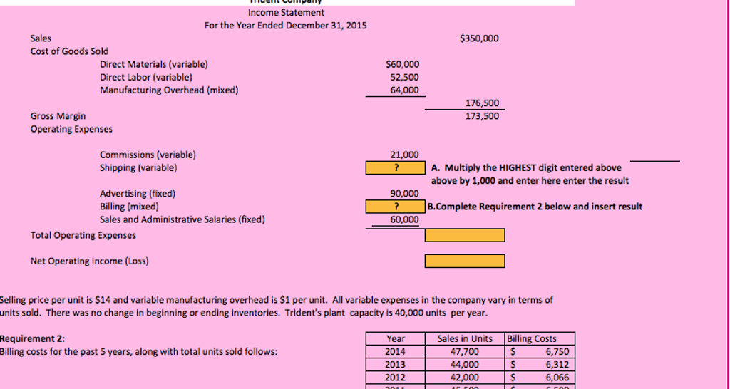 First question mark is 8000(shipping variable)