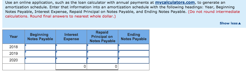 has a 3-year term, compounds 5 percent interest annually, and requires an